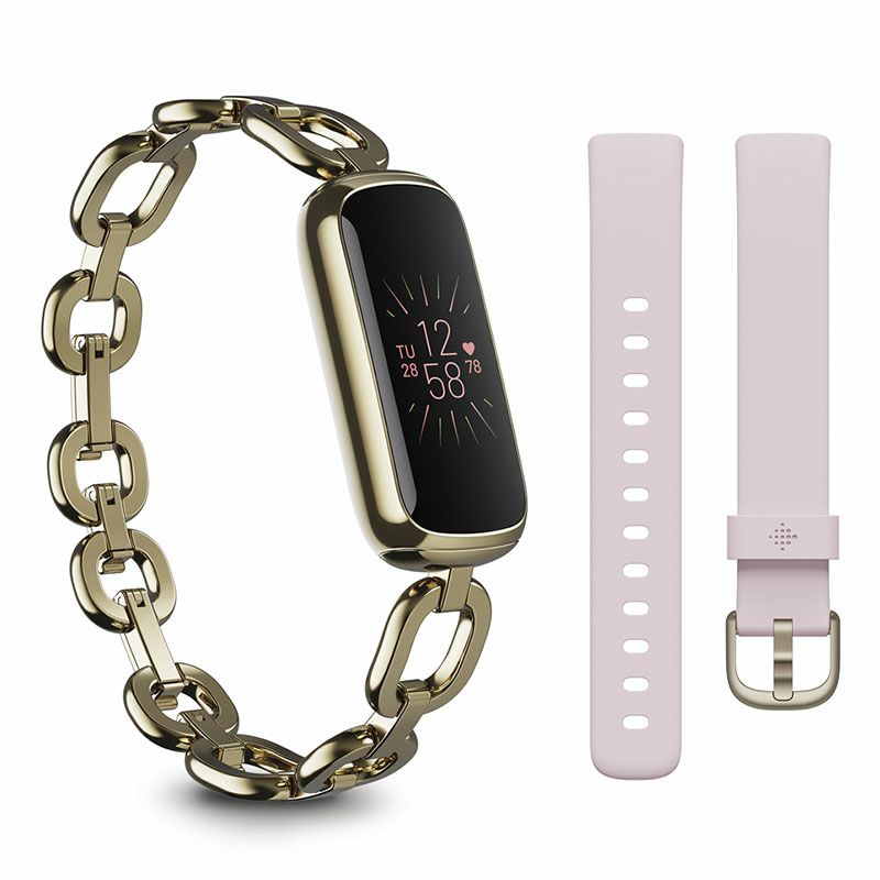 Fitbit Luxe スマートウォッチ プラチナ オーキッド（スマートウォッチ  