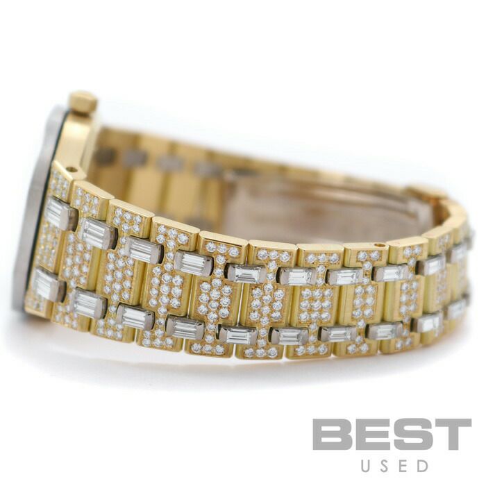 【仮】オーデマ・ピゲ【AUDEMARSPIGUET】ロイヤルオークAC4708/865ボーイズゴールド（ダイヤモンド）K18イエローゴールド/K18ホワイトゴールド腕時計時計ROYALOAKGOLD(DIAMONDS)K18YG/K18WG【中古】