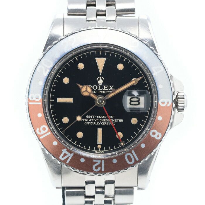 【仮】ロレックス【ROLEX】GMTマスター2MMダイヤル1675MMメンズブラックステンレススティール腕時計時計GMTMASTER1MMDIALBLACKSS【中古】