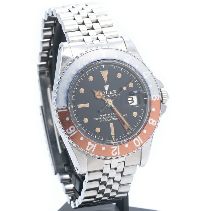 【仮】ロレックス【ROLEX】GMTマスター2MMダイヤル1675MMメンズブラックステンレススティール腕時計時計GMTMASTER1MMDIALBLACKSS【中古】