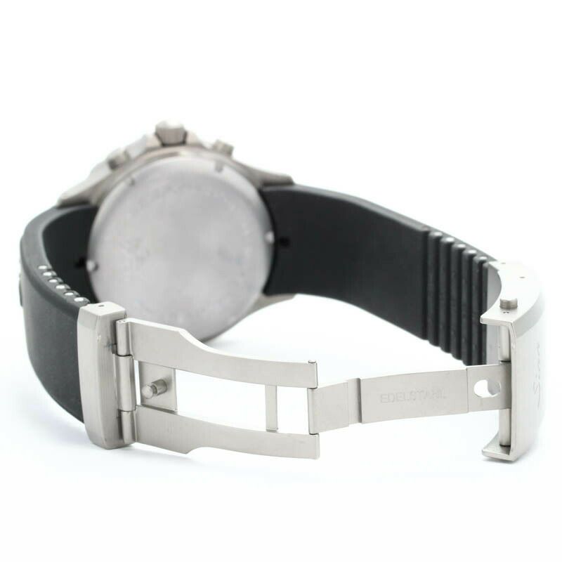 【仮】ジン【SINN】757.UTCメンズブラックステンレススティール腕時計時計BLACKSS【中古】