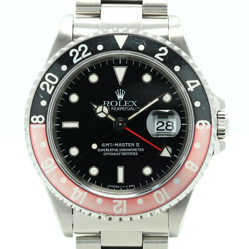 【仮】ロレックス【ROLEX】GMTマスター216710メンズブラックステンレススティール腕時計時計GMT-MASTERIIBLACKSS【中古】