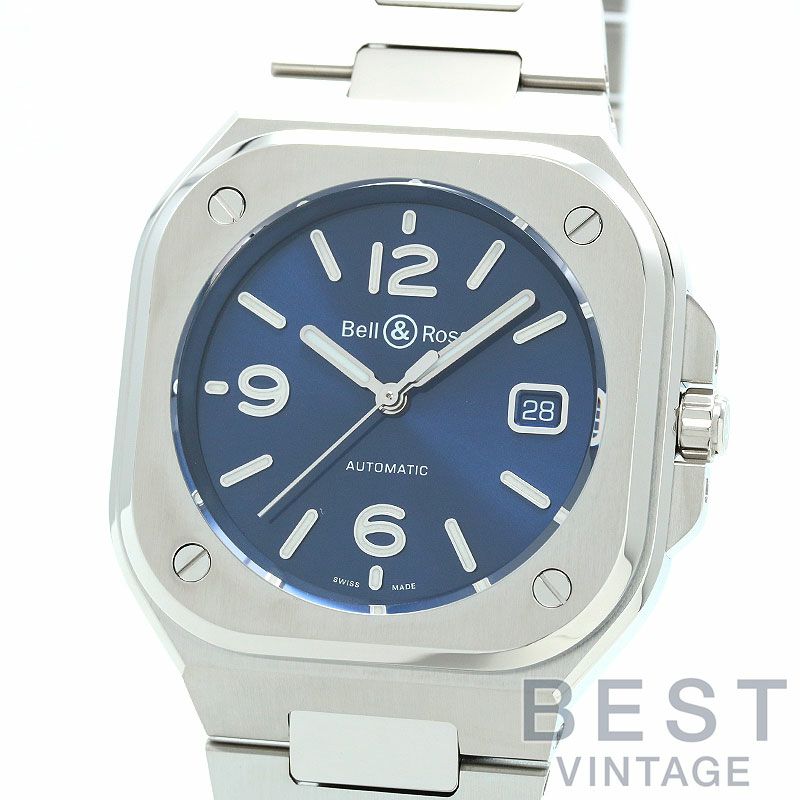【仮】ベル&ロス【BELL&ROSS】ブルースチールBR05-BLU-ST/SSTメンズブルーステンレススティール腕時計時計BR05BLUESTEELBLUESS【中古】