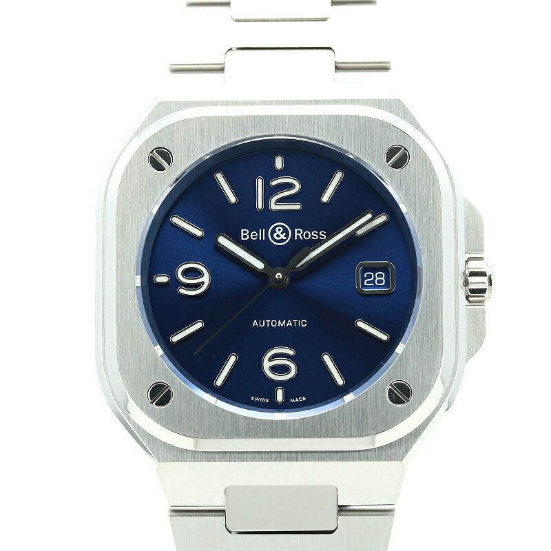 【仮】ベル&ロス【BELL&ROSS】ブルースチールBR05-BLU-ST/SSTメンズブルーステンレススティール腕時計時計BR05BLUESTEELBLUESS【中古】