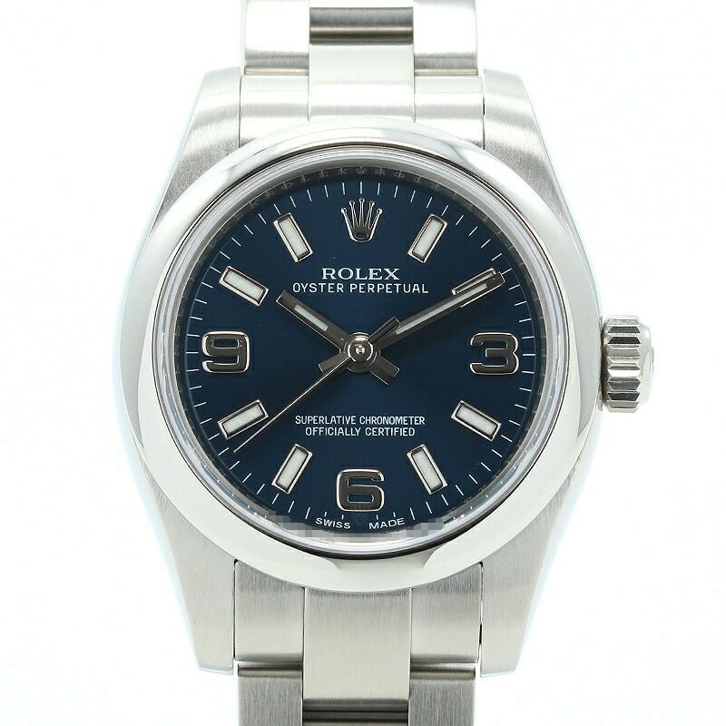 【仮】ロレックス【ROLEX】オイスターパーペチュアル176200レディースブルーステンレススティール腕時計時計OYSTERPERPETUALBLUESS【中古】