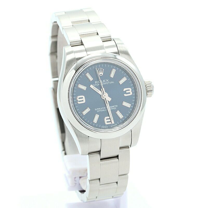 【仮】ロレックス【ROLEX】オイスターパーペチュアル176200レディースブルーステンレススティール腕時計時計OYSTERPERPETUALBLUESS【中古】