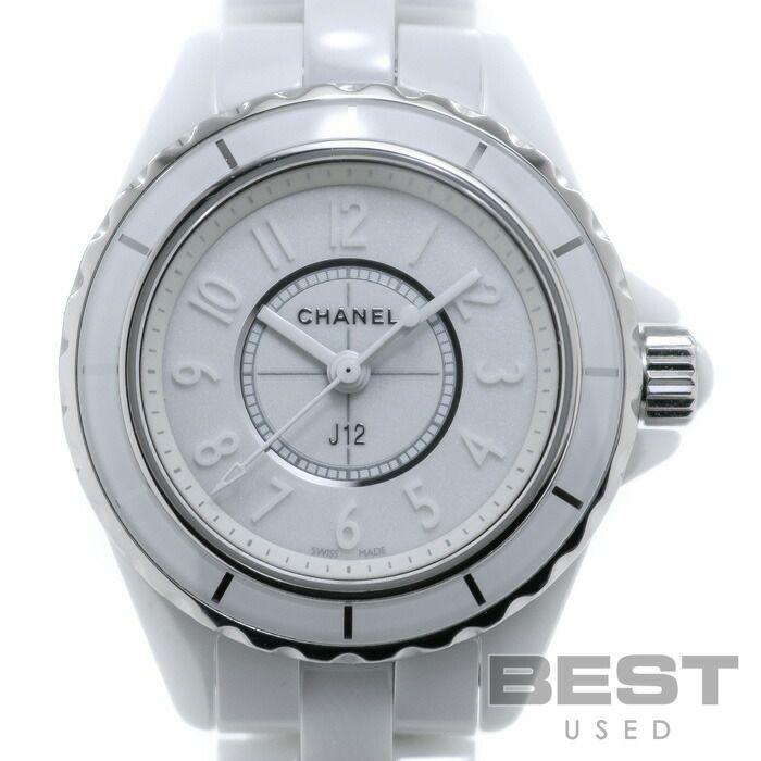 【仮】シャネル【CHANEL】J12ホワイトファントムH3705レディースホワイトセラミック腕時計時計J12WHITEPHANTOMWHITECE【中古】