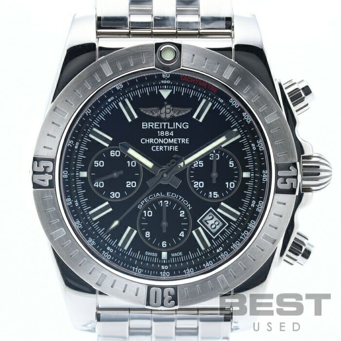【仮】ブライトリング【BREITLING】クロノマットJSP日本限定AB0115(A001B70PA)メンズブラックステンレススティール腕時計時計CHRONOMATJSPJAPANLIMITEDBLACKSS【中古】