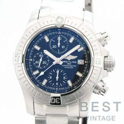 【仮】ブライトリング【BREITLING】アベンジャークロノグラフ43A13385101B1A1メンズブラックステンレススティール腕時計時計AVENGERCHRONOGRAPH43BLACKSS【中古】