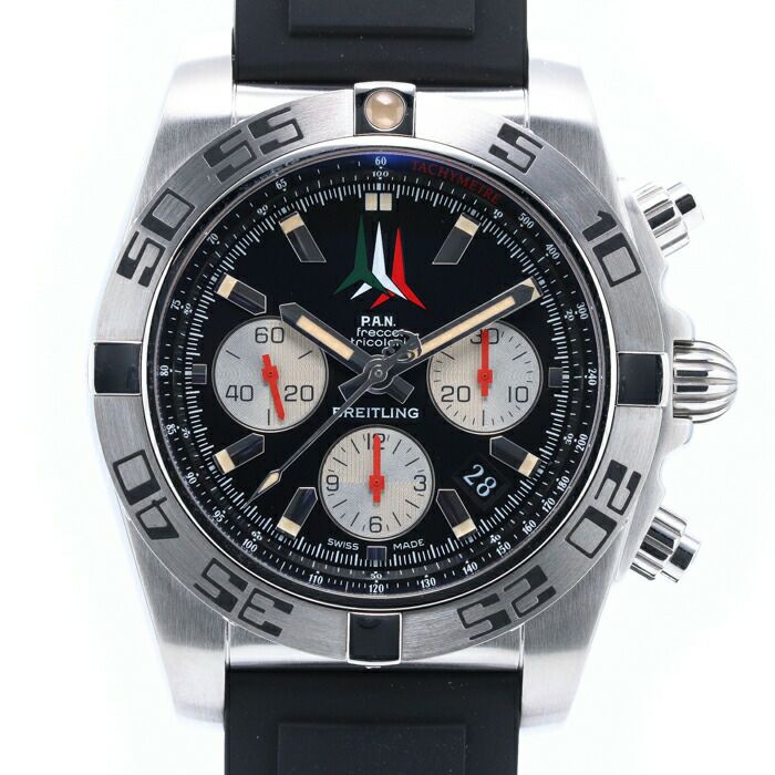 【中古】BREITLING  CHRONOMAT 44 FRECCE TRICOLORI LIMITED TO 1000  ブライトリング クロノマット 44 フレッチェトリコローリ 世界限定1000本 AB0110(A013BFTVRC)