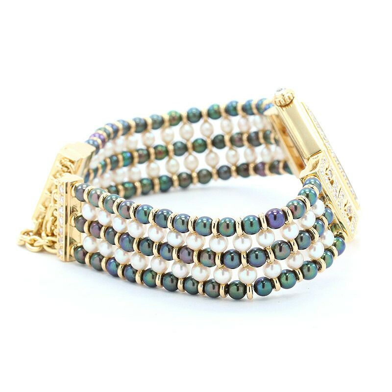 【中古】CARTIER  HEXAGONAL WATCH WITH FIVE ROWS PEARLS BRACELET  カルティエ ヘキサゴナルウォッチ 5ロウ パールブレスレット WK1002PF