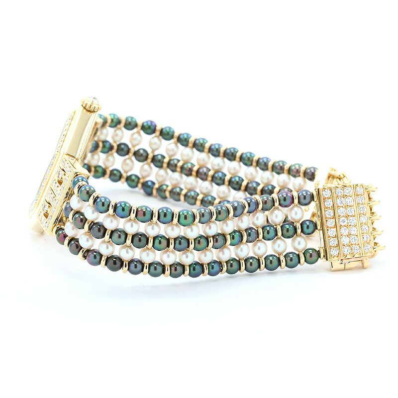 【中古】CARTIER  HEXAGONAL WATCH WITH FIVE ROWS PEARLS BRACELET  カルティエ ヘキサゴナルウォッチ 5ロウ パールブレスレット WK1002PF