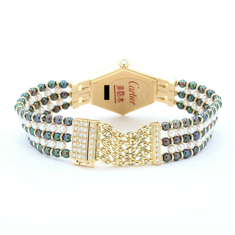 【中古】CARTIER  HEXAGONAL WATCH WITH FIVE ROWS PEARLS BRACELET  カルティエ ヘキサゴナルウォッチ 5ロウ パールブレスレット WK1002PF