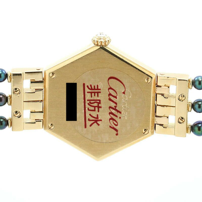 【中古】CARTIER  HEXAGONAL WATCH WITH FIVE ROWS PEARLS BRACELET  カルティエ ヘキサゴナルウォッチ 5ロウ パールブレスレット WK1002PF