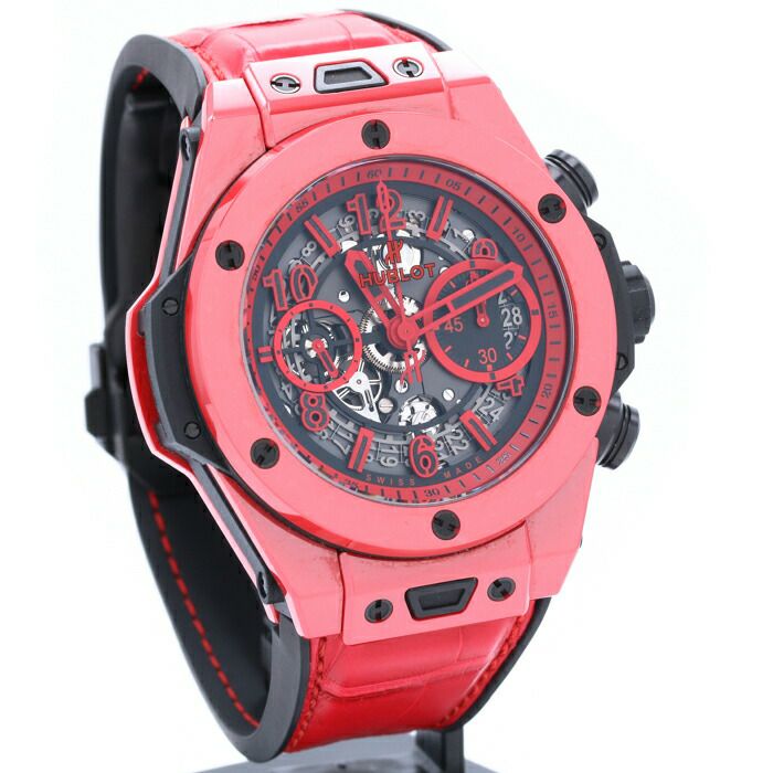 【仮】ウブロ【HUBLOT】ビッグ・バンウニコレッドマジック411.CF.8513.RXメンズレッドセラミック腕時計時計BIGBANGUNICOREDMAGICREDCE【中古】