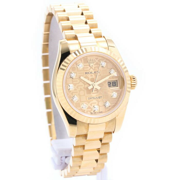 【仮】ロレックス【ROLEX】オイスターパーペチュアルデイトジャスト179178GレディースゴールドK18イエローゴールド腕時計時計OYSTERPERPETUALDATEJUSTGOLDK18YG【中古】
