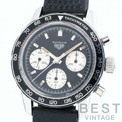 【仮】タグ・ホイヤー【TAGHEUER】オータヴィアクロノグラフ2446-Cメンズブラックステンレススティール腕時計時計AUTAVIACHRONOGRAPHBLACKSS【中古】
