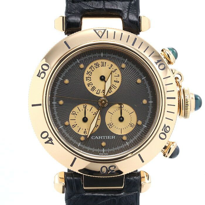 カルティエパシャ 38mm クロノグラフ 150周年記念モデル メンズ