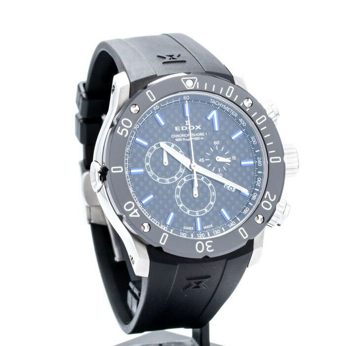 中古】EDOX CHRONOOFFSHORE 1 CHRONOGRAPH エドックス クロノオフショア 1 クロノグラフ  10221-3-NIBU2｜ヴィンテージブランド｜時計・腕時計の通販サイトBEST ISHIDA（正規・中古販売店）