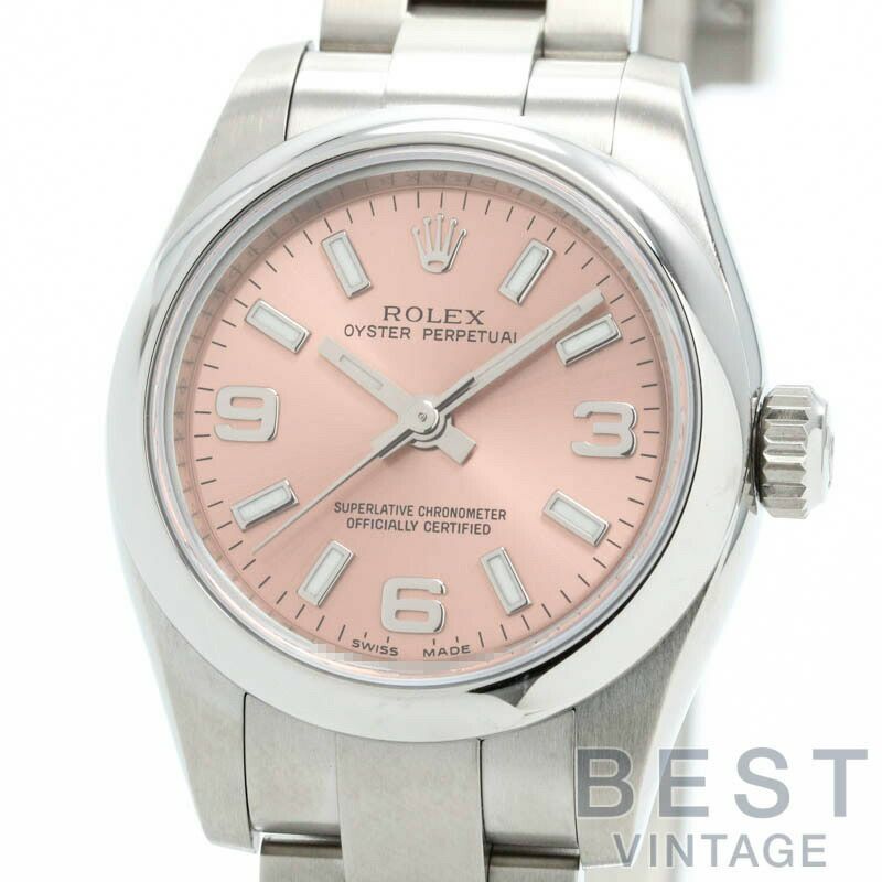 【仮】ロレックス【ROLEX】オイスターパーペチュアル26176200レディースコッパーピンクステンレススティール腕時計時計OYSTERPERPETUAL26COPPERPINKSS【中古】