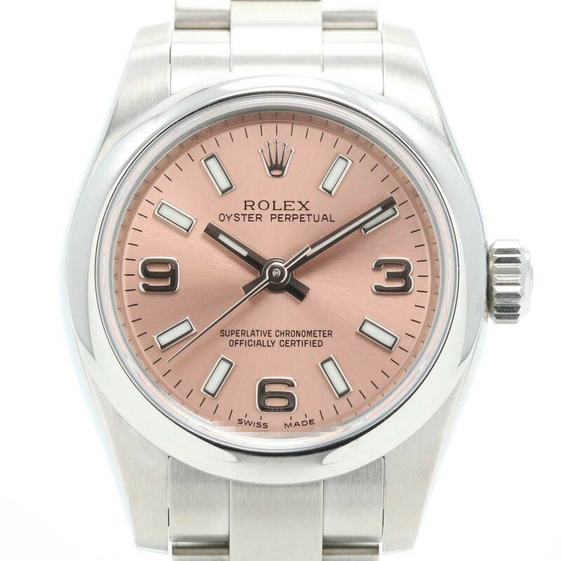 【仮】ロレックス【ROLEX】オイスターパーペチュアル26176200レディースコッパーピンクステンレススティール腕時計時計OYSTERPERPETUAL26COPPERPINKSS【中古】