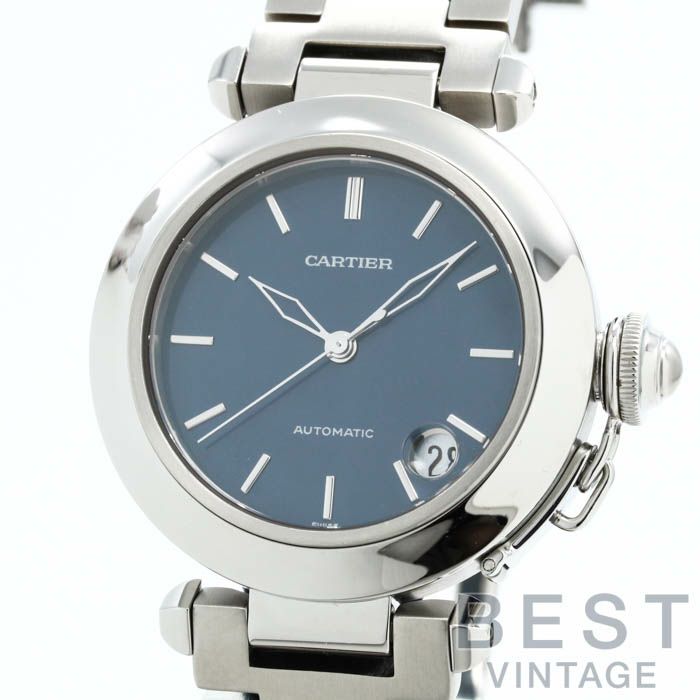 【仮】カルティエ【CARTIER】パシャCW31014M7メンズネイビーステンレススティール腕時計時計PASHACNAVYSS【中古】