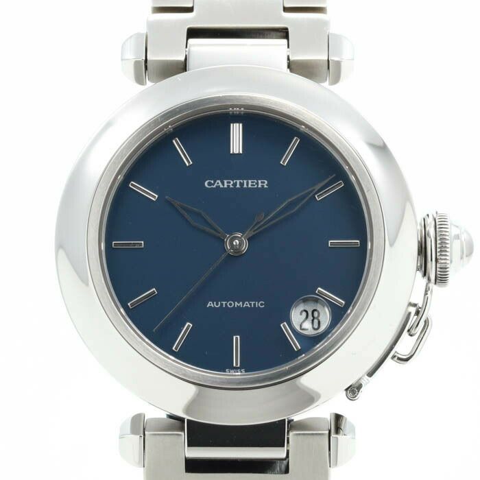 【仮】カルティエ【CARTIER】パシャCW31014M7メンズネイビーステンレススティール腕時計時計PASHACNAVYSS【中古】