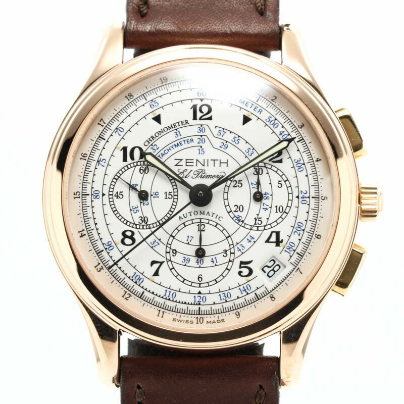 【仮】ゼニス【ZENITH】エル・プリメロローズゴールド世界限定750本17.0500.400/34メンズシルバー18ローズゴールド腕時計時計ELPRIMEROROSEGOLD750LIMITEDSILVERK18RG【中古】