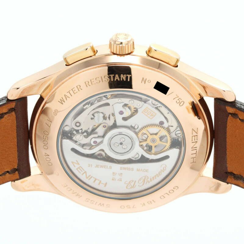 【仮】ゼニス【ZENITH】エル・プリメロローズゴールド世界限定750本17.0500.400/34メンズシルバー18ローズゴールド腕時計時計ELPRIMEROROSEGOLD750LIMITEDSILVERK18RG【中古】