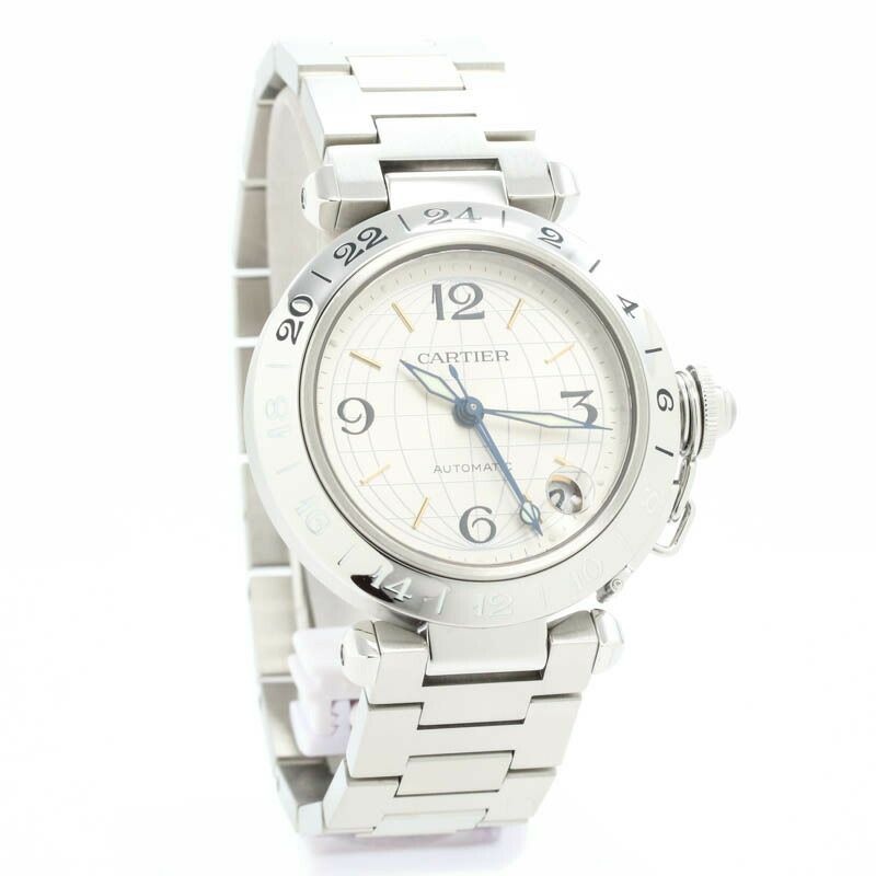 【仮】カルティエ【CARTIER】パシャCメリディアンGMTW31029M7メンズシルバーステンレススティール腕時計時計PASHACMERIDIANGMTSILVERSS【中古】