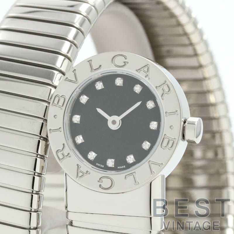 【仮】ブルガリ【BVLGARI】ブルガリブルガリトゥボガスBB191TS/12レディースブラックステンレススティール腕時計時計BVLGARIBVLGARITUBOGASBLACKSS【中古】