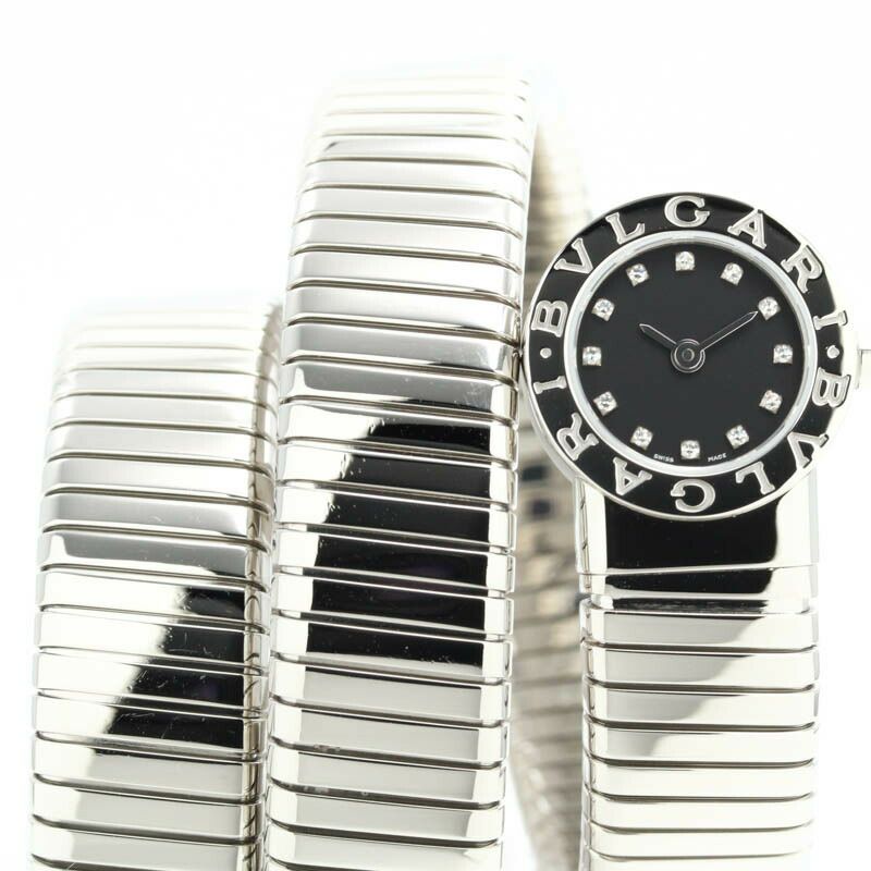 【仮】ブルガリ【BVLGARI】ブルガリブルガリトゥボガスBB191TS/12レディースブラックステンレススティール腕時計時計BVLGARIBVLGARITUBOGASBLACKSS【中古】