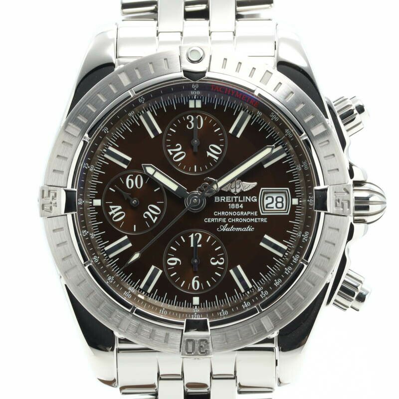 【仮】ブライトリング【BREITLING】クロノマットエボリューションA13356(A156Q25PA)メンズブラウンステンレススティール腕時計時計BROWNSS【中古】