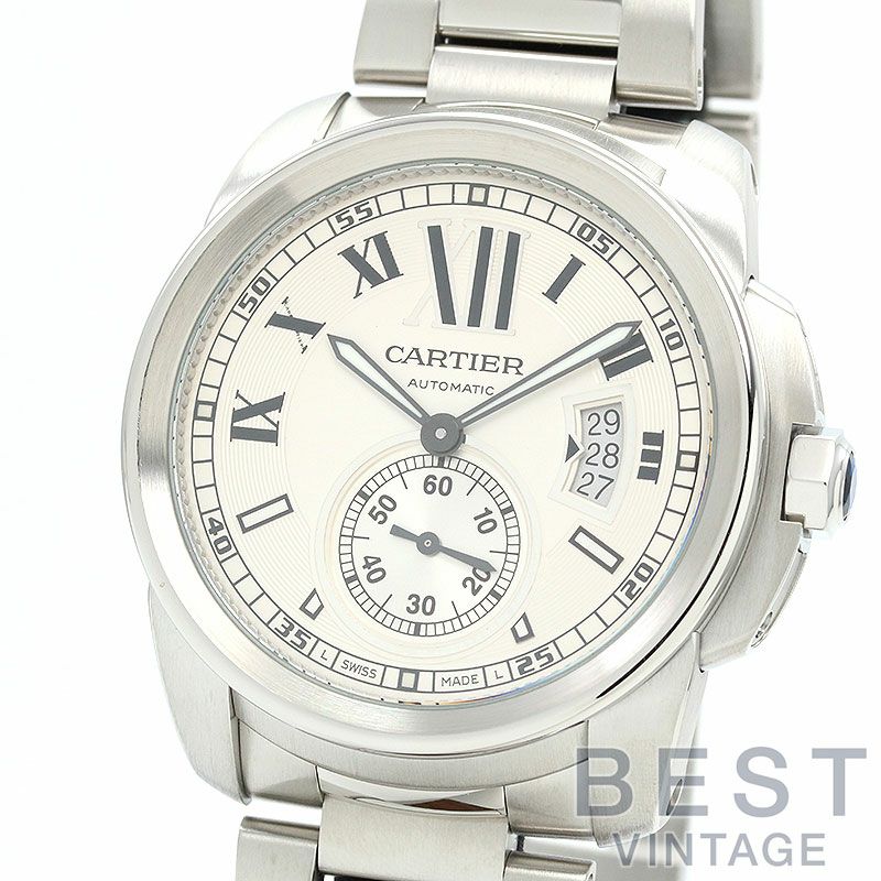 【仮】カルティエ【CARTIER】カリブルドゥカルティエW7100015メンズシルバーステンレススティール腕時計時計CALIBREDECARTIERSILVERSS【中古】