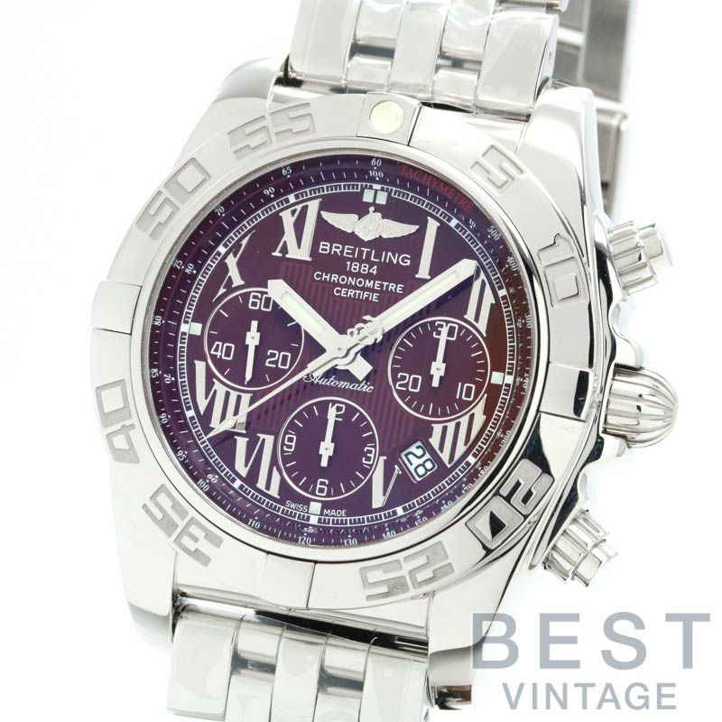 【仮】ブライトリング【BREITLING】クロノマット44AB0110(A011K22PA)メンズミラージュレッドステンレススティール腕時計時計CHRONOMAT44MIRAGEREDSS【中古】