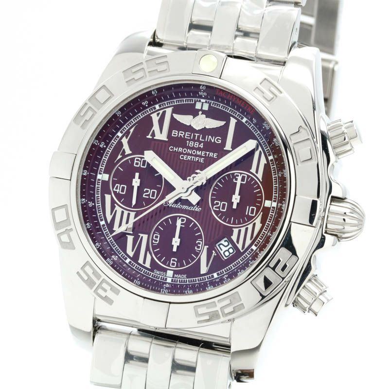 【仮】ブライトリング【BREITLING】クロノマット44AB0110(A011K22PA)メンズミラージュレッドステンレススティール腕時計時計CHRONOMAT44MIRAGEREDSS【中古】