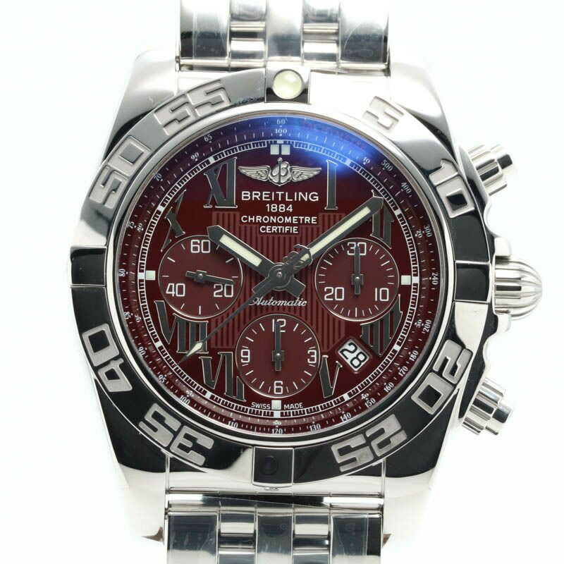 【仮】ブライトリング【BREITLING】クロノマット44AB0110(A011K22PA)メンズミラージュレッドステンレススティール腕時計時計CHRONOMAT44MIRAGEREDSS【中古】