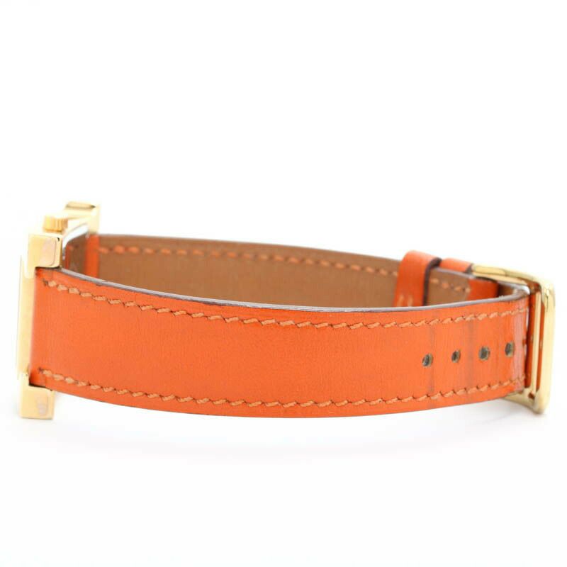 【仮】エルメス【HERMES】HウォッチHH1.201レディースオレンジゴールドプレーテッド腕時計時計HWATCHORANGEGP【中古】