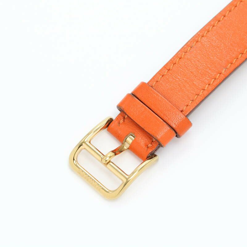 【仮】エルメス【HERMES】HウォッチHH1.201レディースオレンジゴールドプレーテッド腕時計時計HWATCHORANGEGP【中古】