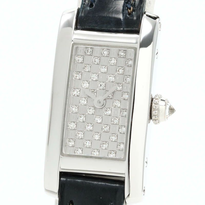 【仮】カルティエ【CARTIER】ラニエールタンクアロンジェSMWJ2001W3レディースシルバーK18ホワイトゴールド腕時計時計LANIERTANKALONGERSMSILVERK18WG【中古】