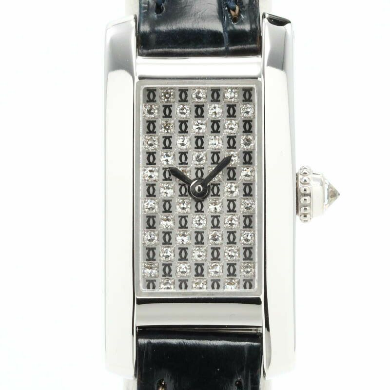 【仮】カルティエ【CARTIER】ラニエールタンクアロンジェSMWJ2001W3レディースシルバーK18ホワイトゴールド腕時計時計LANIERTANKALONGERSMSILVERK18WG【中古】