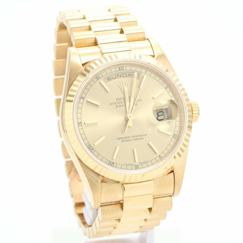 【仮】ロレックス【ROLEX】オイスターパーペチュアルデイデイト18238メンズシャンパンゴールドK18イエローゴールド腕時計時計OYSTERPERPETUALDAY-DATECHAMPAGNEGOLDCOMPUTERK18YG【中古】