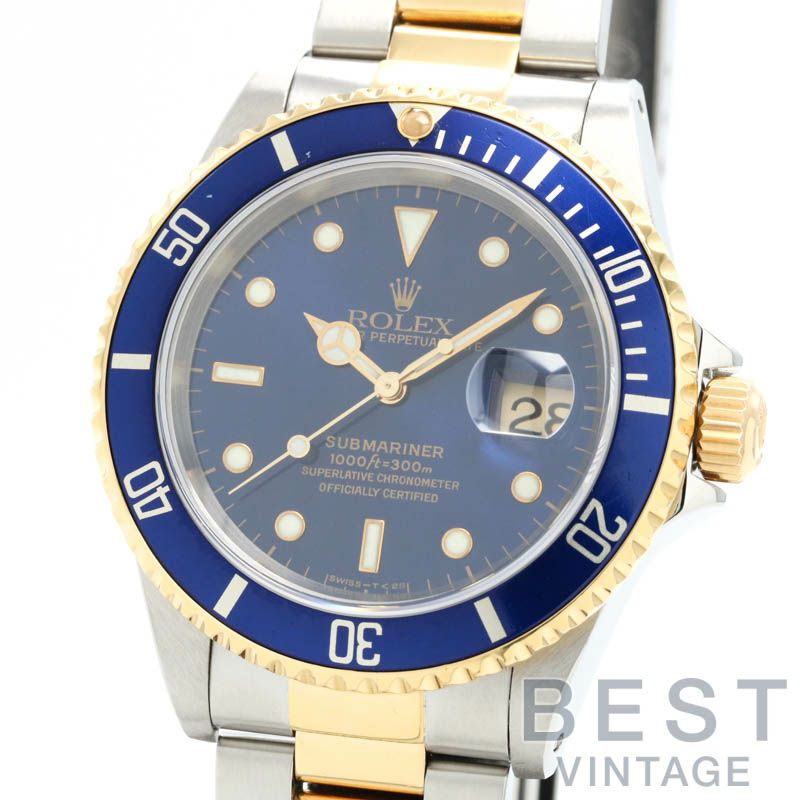 【仮】ロレックス【ROLEX】サブマリーナーデイト16613メンズブルーK18イエローゴールド/ステンレススティール腕時計時計SUBMARINERDATEBLUEK18YG/SS【中古】