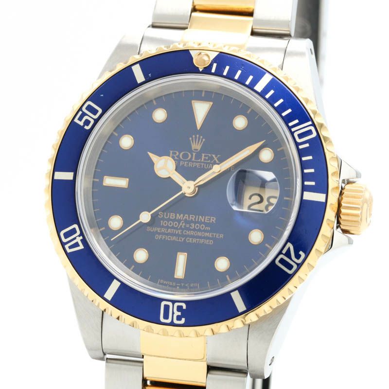【仮】ロレックス【ROLEX】サブマリーナーデイト16613メンズブルーK18イエローゴールド/ステンレススティール腕時計時計SUBMARINERDATEBLUEK18YG/SS【中古】