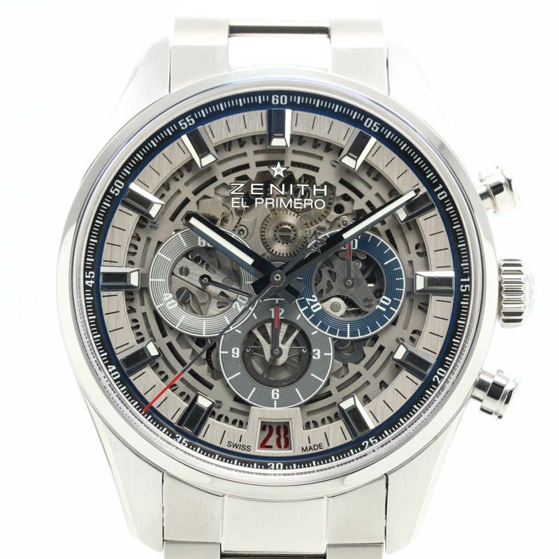 【仮】ゼニス【ZENITH】エルプリメロクロノマスターフルオープン03.2081.400/78.M2040メンズスケルトンステンレススティール腕時計時計CHRONOMASTERELPRIMEROFULLOPEN42MMSKELETONSS【中古】