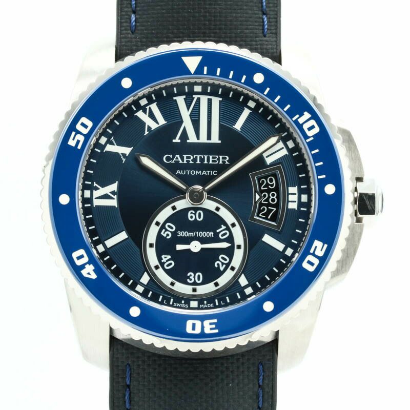 【仮】カルティエ【CARTIER】カリブルドゥカルティエダイバー42MMWSCA0010メンズブルーステンレススティール腕時計時計CALIBREDECARTIERDIVER42MMBLUESS【中古】