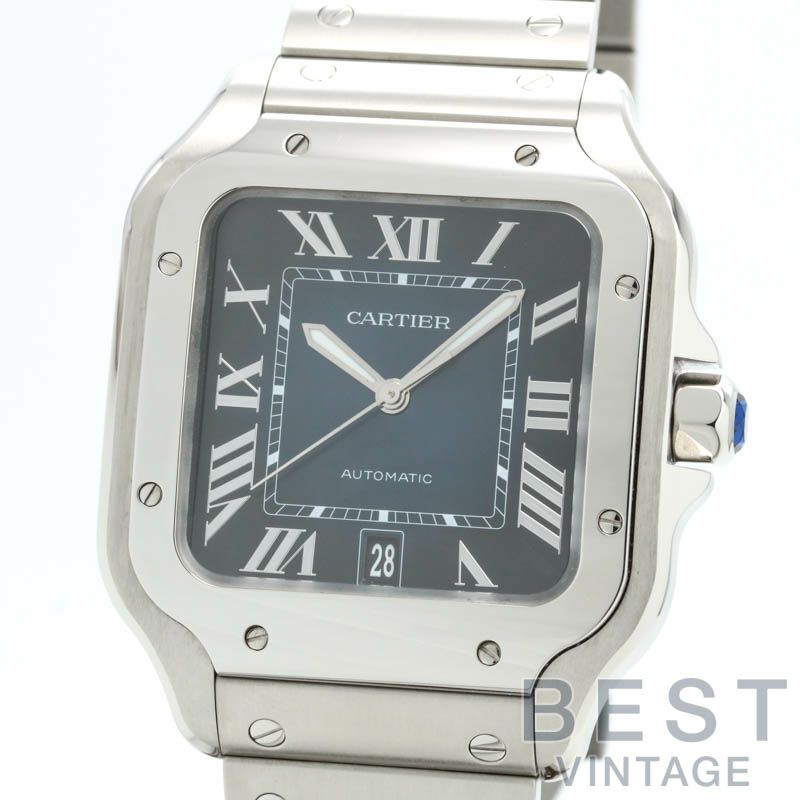 【仮】カルティエ【CARTIER】サントスドゥカルティエウォッチLMWSSA0030メンズブルーステンレススティール腕時計時計SANTOSDECARTIERWATCHLMBLUESS【中古】
