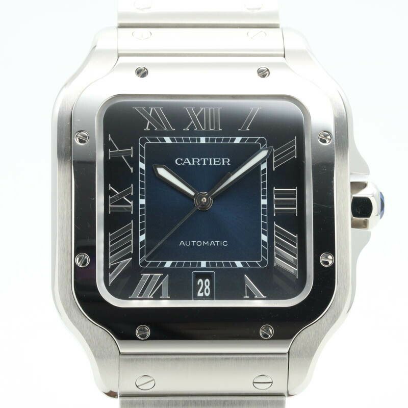 【仮】カルティエ【CARTIER】サントスドゥカルティエウォッチLMWSSA0030メンズブルーステンレススティール腕時計時計SANTOSDECARTIERWATCHLMBLUESS【中古】