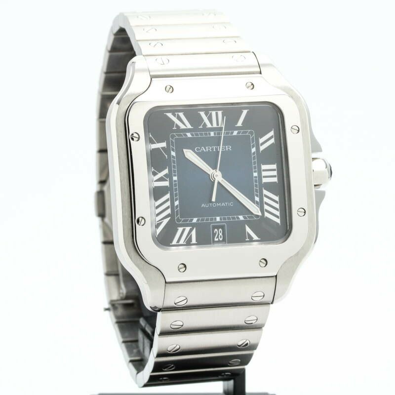 【仮】カルティエ【CARTIER】サントスドゥカルティエウォッチLMWSSA0030メンズブルーステンレススティール腕時計時計SANTOSDECARTIERWATCHLMBLUESS【中古】