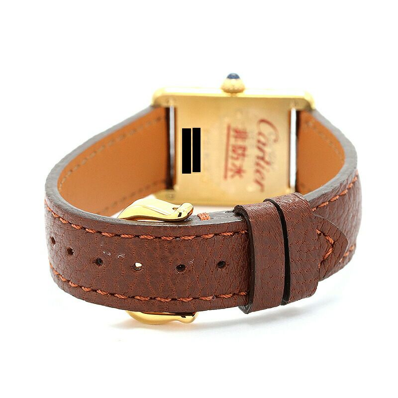 【仮】カルティエ【CARTIER】マストタンクヴェルメイユW1003053レディースアイボリーシルバー925/イエローゴールドメッキ腕時計時計MUSTTANKVERMEILIVORYGF【中古】